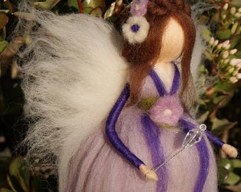 Wool Fairy, needle felted fairy, Waldorf fairy, Waldorf felted doll, Waldorf Inspired Wool Fairy, Waldorf Nursery Decor