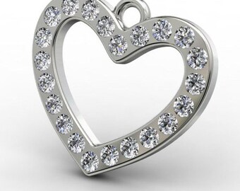 Charm HEART with Swarovski elements Silver 925