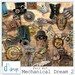 Mechanical Dream 2 - Digital Scrapbooking Kit - Steampunk - Scrapbook - Imprimable
