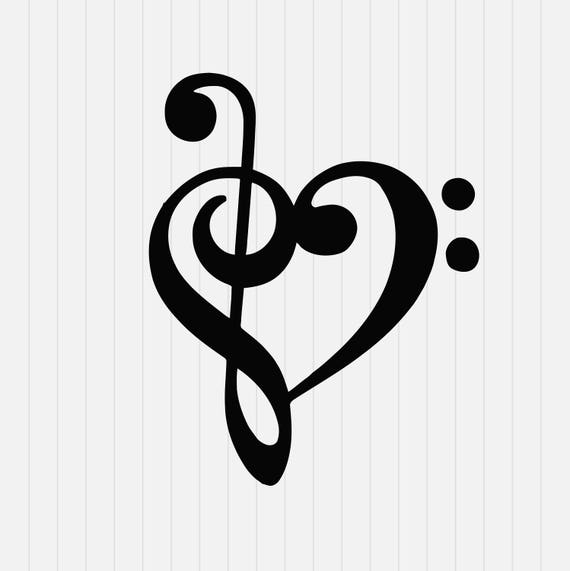 Download Music Note With Heart svg dxf eps png Pdf Download