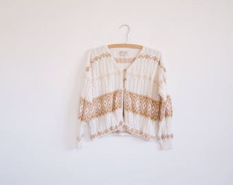 Vintage Cardigan // Ethnic. 70's, 80's 90's fashion. Bohemian.