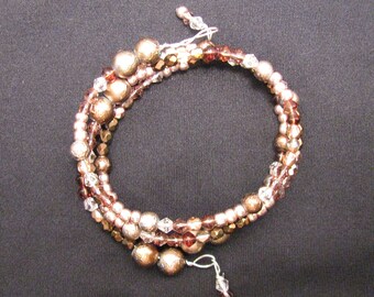 Memory Wire Beaded Bracelet