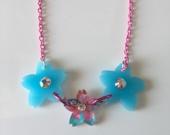 one and only!!!!! mini SAKURA Blossom laser cut necklace