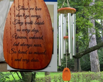 Personalized Amazing Grace Wind Chimes "THOSE WE LOVE" - Windchimes - Custom Chimes - Garden Memorial - Memorial Garden - Engraved Chimes