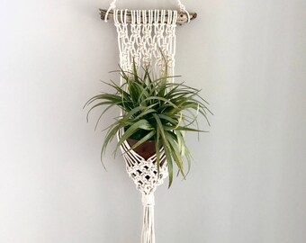 Macrame plant hanger | driftwood macrame plant hanger | plant hanger | boho decor | nursery decor