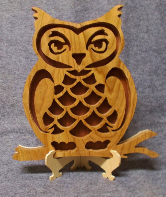 Items similar to scroll saw owl on Etsy