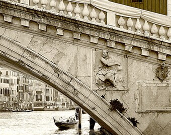 Realto Bridge - photography print of Venice, Italy - portrait orientation