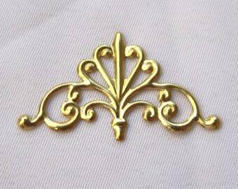 18pcs Stamping Brass Filigree Findings DIY Jewelry Making bf147