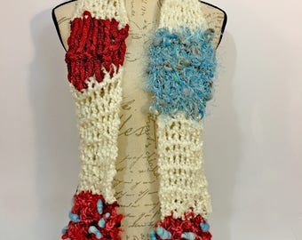 Winter Scarf, Hand Knit Scarf, Gift For Her, Wool, Sashay,