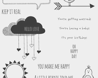 Stampin UP Hello Love Hostess Rubber Stamp Set