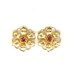 2 Swarovski Light Rose Crystal & Brass Filigree Flowers For Dangles 15mm See Examples RS10