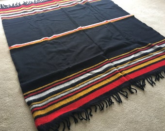 Vintage Faribo Pak-A-Robe. Throw Blanket. Stadium Blanket. New in Case. Black. Red. Yellow. White.