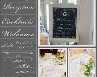 Wedding stencils | Etsy