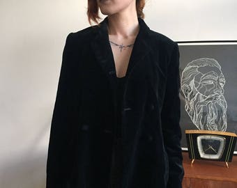 Black velvet blazer