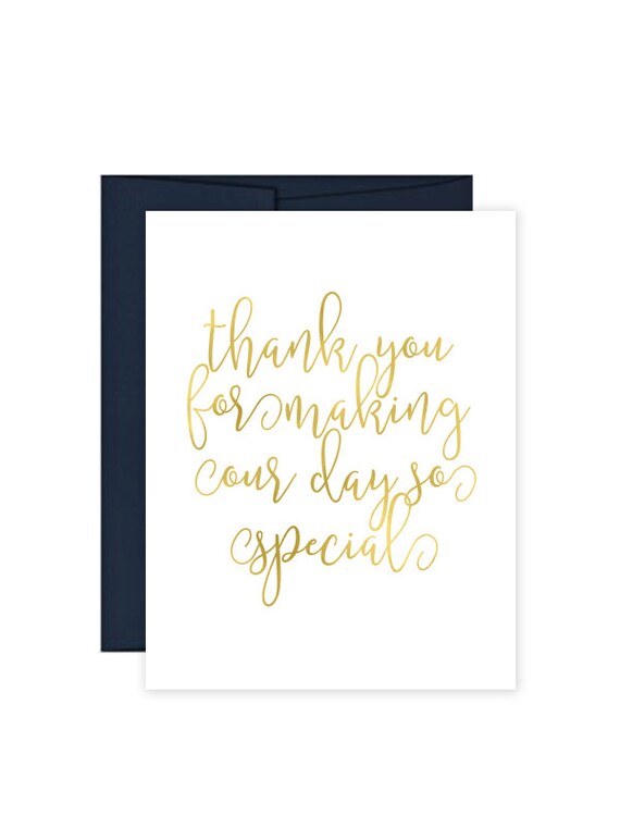 Thank You for Making Our Day So Special Wedding Card Wedding