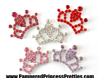 Set of 4- Rhinestone Tiara Centers (26mm=Approx. 1")- You Choose Colors