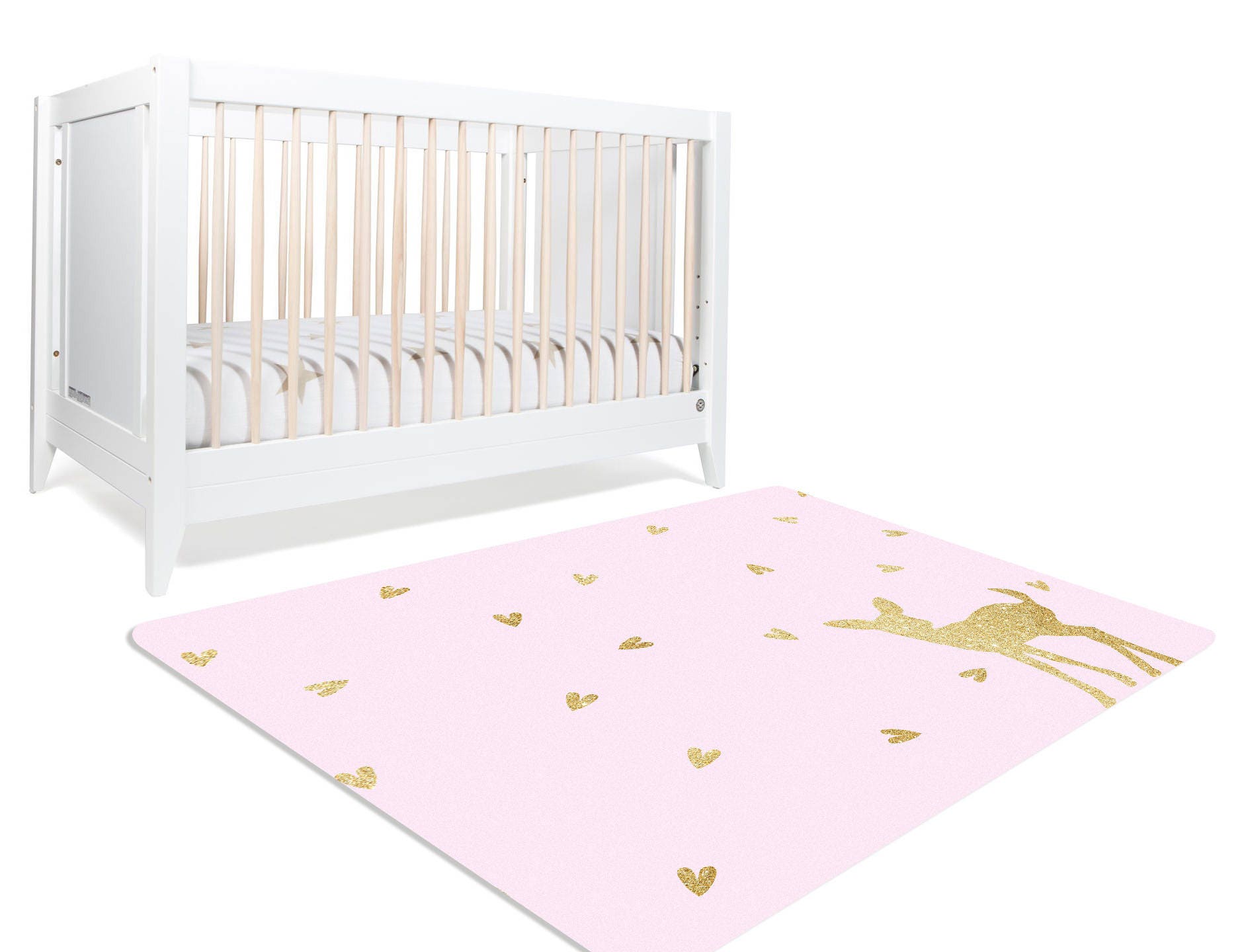 Fawn Nursery Woodland Rug Deer Rug Baby Girl Woodland