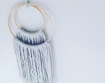 PALE GREY Wool Wall hanging