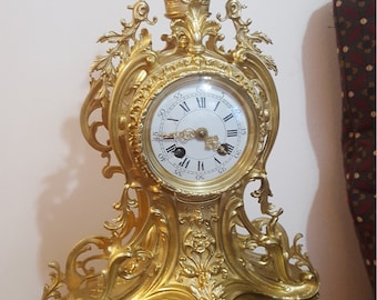 ON SALE, A D Mougin, Louis XVI clock, Ad Mougin Clock, Antique Clock, Louis xvi Ormolu Clock, French Clock, Victorian Clock, 19th Century