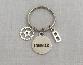 Engineer Gifts, Mechanical Engineer Keychain, For Him. For Her, Engineering Key Chain, Retirement Gift, Engineering Student Engineer College