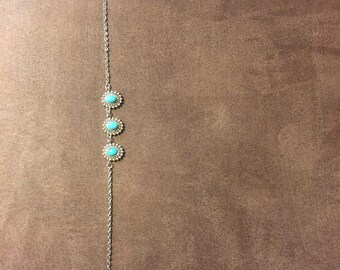 Three Bead Turquoise Necklace