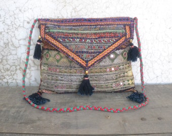 Banjara boho clutch, tribal bag, kuchi bag, ethnic clutch, boho shoulder bag, gypsy bag, indian bag, afghan clutch, hobo bag, kuchi ethnic