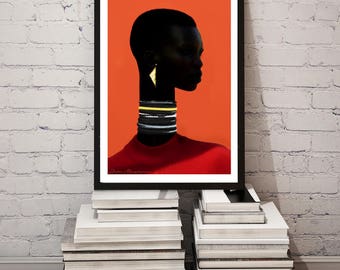A3 AFRICAN GODDESS Princess African Queen Poster Art A3 AFRICAN GODDESS Princess African Queen Poster Art