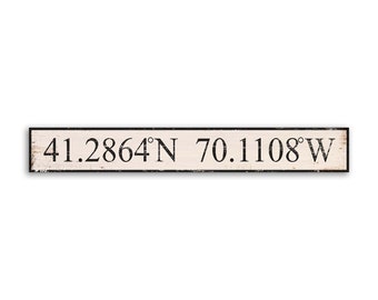 Customized Latitude Longitude Wood Coordinate Sign Nautical Print on Wood Decor wooden handmade home decor wall signs FREE SHIPPING
