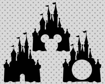 Disney castle SVG, Disney Monogram castle, Princess castle Svg, dxf, png, eps, disney castle cricut and silhouette cameo, castle svg, disney
