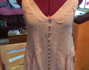 Frilly antique rose colour halter top