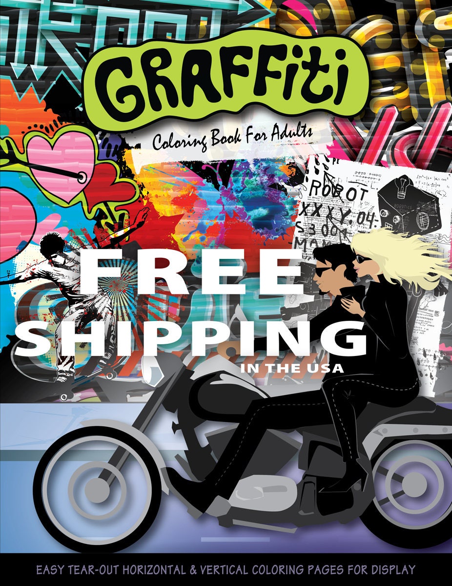 Graffiti Coloring Book for Adults Graffiti Coloring Book