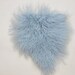 Mongolian / Tibetan Lamb Fur Seamless Piece mohair perfect for OOAK Dolls, Puppets, and Clay Art. Light Blue