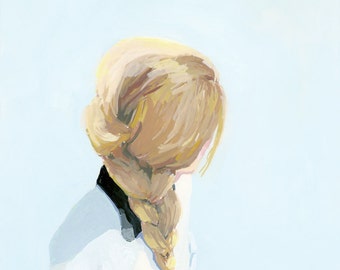 hair art - braid print - "Braid 5" giclee print