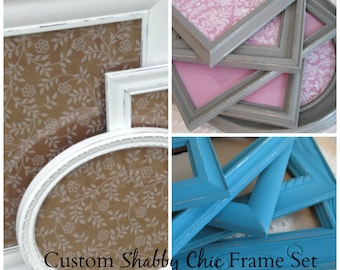 Custom Frame Set Shabby Chic Any Color / Gallery Wall / Upcycled Painted / Home Decor
