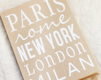 Travel journal, blank notebook, planner, custom planner, blank books, kraft notebooks, diary, day planner, custom cover notebooks, note pads