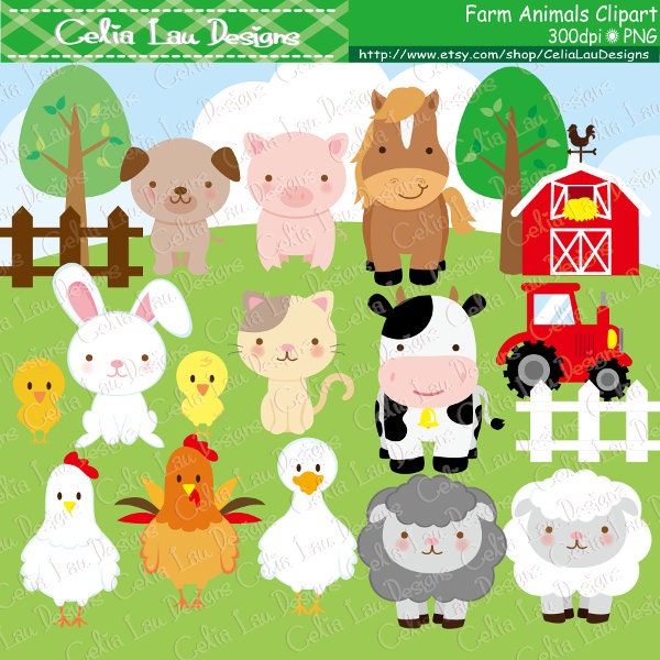 Farm animals Clipart cute farm animals clip art farm clipart