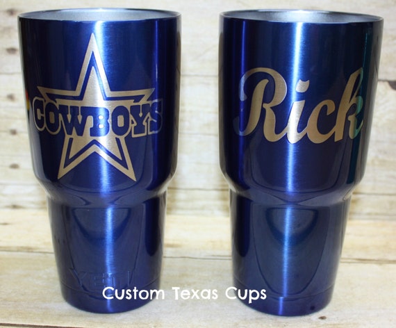 30oz or 20oz Dallas Cowboys theme Yeti cup
