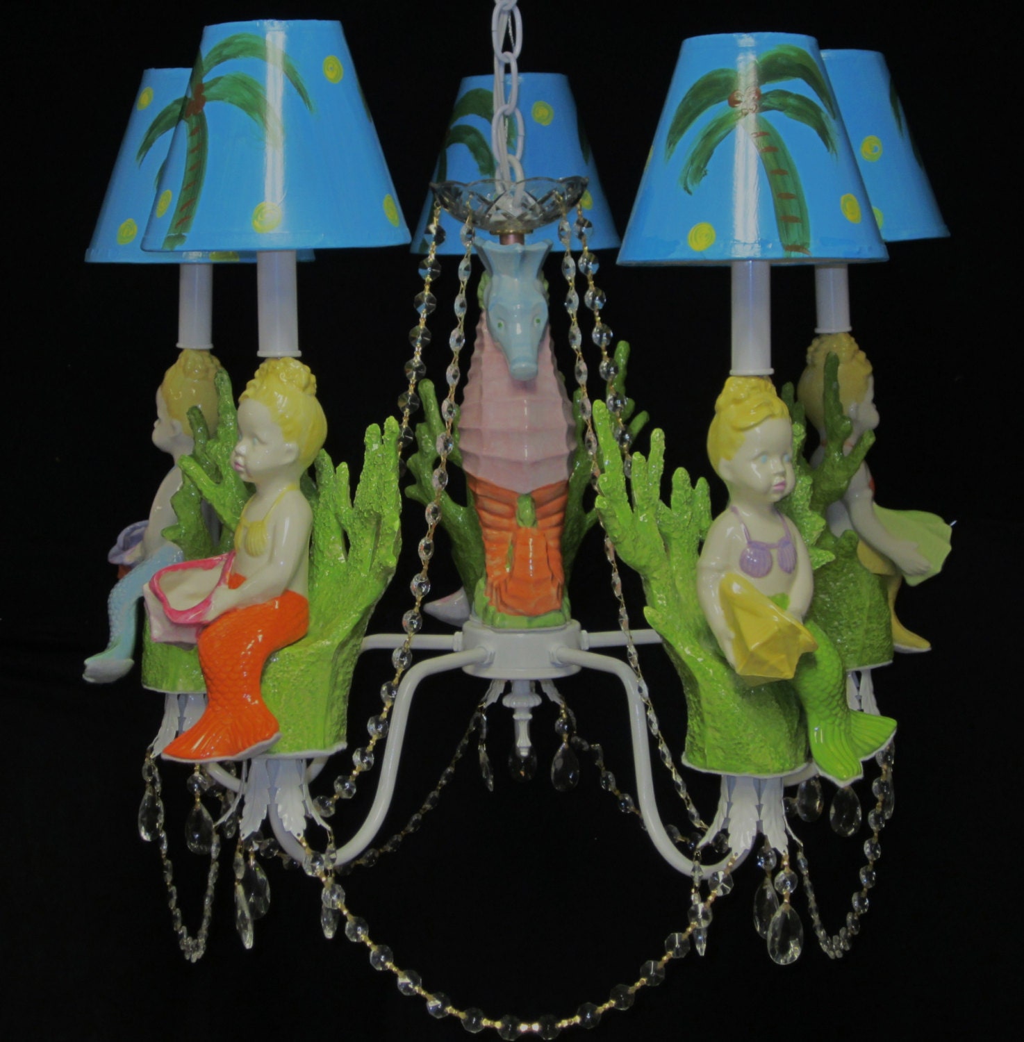 Mermaid Chandelier Girls Room Chandelier kids Room Lighting