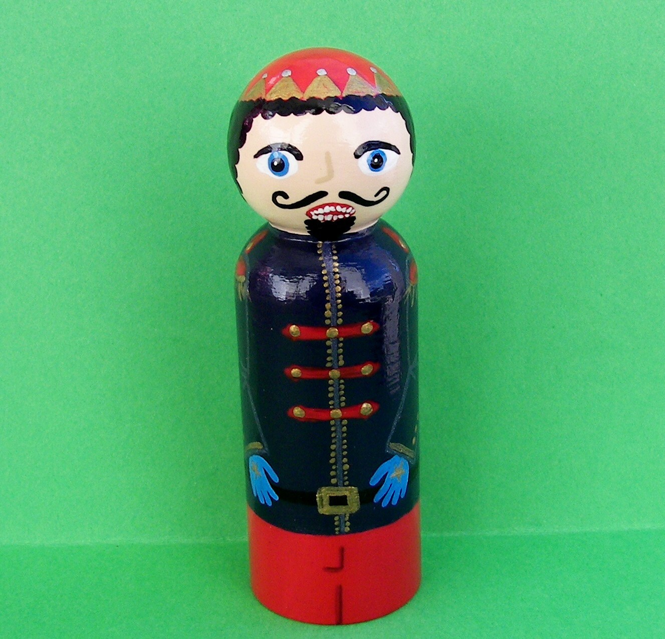 Hand Painted Love Boxes Nutcracker Prince Peg Doll Wood