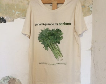 t-shirt bio - parlami quando mi SEDANO (taglia M)