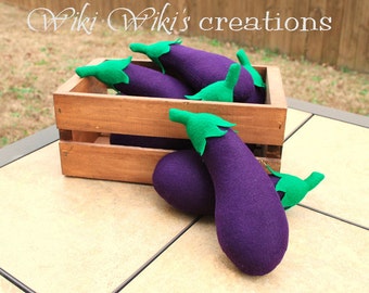 Felt Food Eggplant