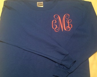 Youth Long Sleeve Monogram Tee