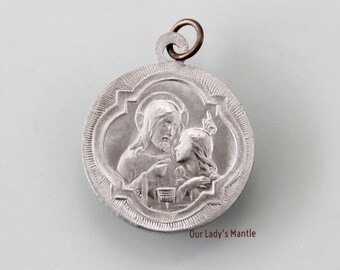 Blessed Sacrament Medal Vintage Catholic Indulgence Pendant from France - Free Shipping