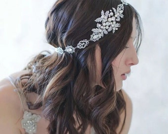 Bridal Headpiece - Rhinestones Headpiece - Bridal Headband - Crystal Headpiece - Bridal Accessories