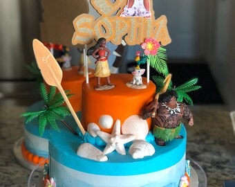Moana cake topper, Baby Moana cake topper, Moana inspired party, Baby Moana birthday