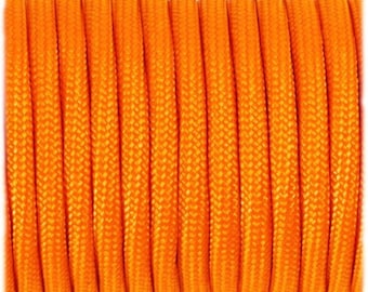 Paracord 550 Type 3 - Signal Orange - Genuine Mil Spec Parachute Cord