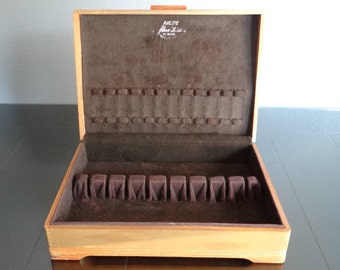 Blonde Wood Silverware Flatware Storage Chest with Tranish Resistant Interior - Lovely Storage Box - Silverware Storage Box