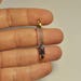 Healing Harmony Stone Natural Ametyst Crystal Connector Gold Plated. Purple color Rectangular shape. 36x6 mm. 10.45 Cts.