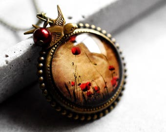 POPPY FIELD Bronze Necklace