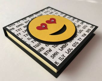 Handmade "Emoji" Post It Note Holder, Notepad